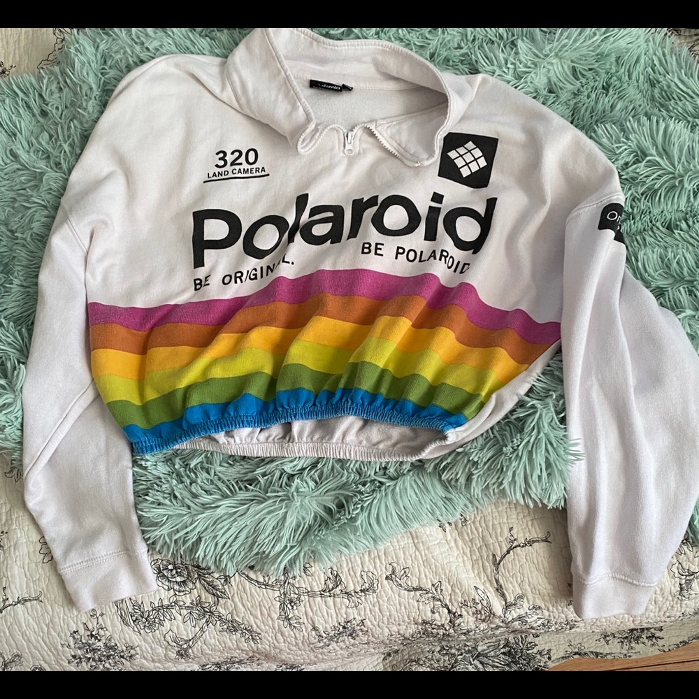 Polaroid cropped sweatshirt